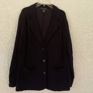 Tahari soft black blazer/jacket front pockets and buttons size 2X